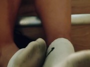 My stepsisters dirty socks I wore.. It smells like cheese! 8/16