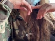 Teen fucks her self on the train 