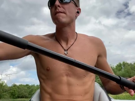 Kayaking nude