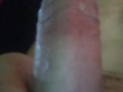 BIG ROCK HARD PRE CUM THROBBING WHITE COCK