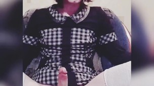 Crossdresser Hattabi4ik Fapping Sweet Dick And Gold Rain (Self Pissing) Femboy Fetish