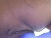 Pretty pink pussy played with in friends hotel room 