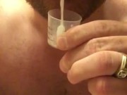 I was so horny for the taste of my cum today, I quickly took care of my needs & recorded it for you