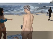 Black Guy Is Fucking A Hot Wife In Front Her Husband On A Nude Beach 2/16