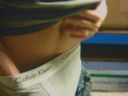 Risky wank behind the lads in warehouse 12/16