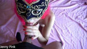 Sexy Jenny Pink vuole giocare con la bocca! stupendo pompino pov con sborrata in faccia!