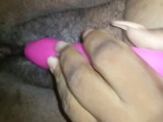 My BBW Girlfriend with hairy pussy get fucked using her toy 1/16