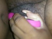 My BBW Girlfriend with hairy pussy get fucked using her toy 7/16