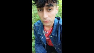 Twink drinks cruiser´s used condom