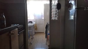 Home alone. After bathroom