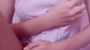 busty teen smacking tits hard and whimpering