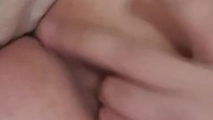 Trans girl fingers her tight hole
