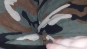  Using Belt To Bind and Rub Himself, Moaning For Daddy