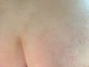 Shower fuck and creampie with big ass teen after gym session  15/16