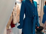 Naked girl in a fitting room. 3/16