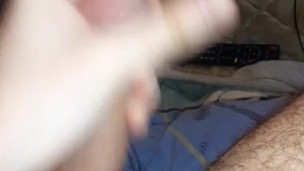 Spitting on my big cock