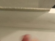 Quick cheeky wank in the shower...ends with me cummin over the shower door