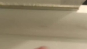 Quick cheeky wank in the shower...ends with me cummin over the shower door