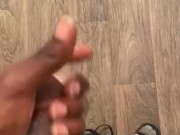 Lite masturbation not fully hard 