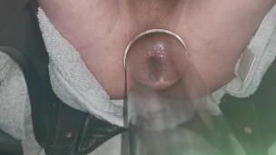 Pumped asshole with vegetables inside make a nice gape