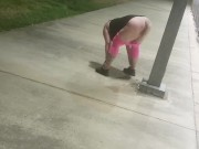 KittenJJ now on Onlyfans - I had to PEE... Late Night Golden Shower by the Tennis Courts 11/16