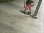 KittenJJ now on Onlyfans - I had to PEE... Late Night Golden Shower by the Tennis Courts 16/16