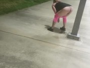 KittenJJ now on Onlyfans - I had to PEE... Late Night Golden Shower by the Tennis Courts 5/16