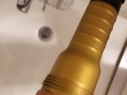 Cumming onto my fleshlight 