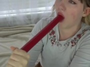 Girl pulls out 33inch dildo from her throat meme