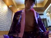 41歳人妻が花魁浴衣で乱れまくり騎乗位。開放的野外フェラ立ちバックにオナニー。普通系和風セックスレス浮気奥様不倫いいんですか？若熟女 フェラ SEX シャワー ver OSAKAPORN 7/16