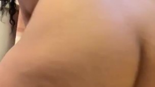 horny amateur ebony milf rides dildo with fat ass