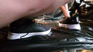 4K - Sex with delicious Puma girl sneaker. I cum inside