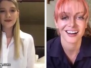 GIRLSWAY Kenna James And Her Boss Masturbate Remotely During The Quarantine 2/16