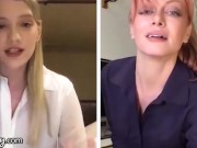 GIRLSWAY Kenna James And Her Boss Masturbate Remotely During The Quarantine 3/16