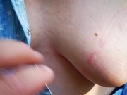 Tit slapping outdoor -rip my blue blouse - Trailer