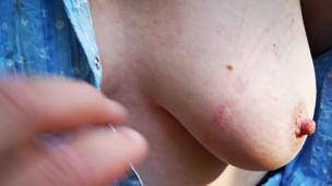Tit slapping outdoor -rip my blue blouse - Trailer