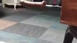 Big dick Dildo machine homemade 