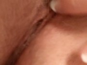 Rubbing My Clit To Orgasm | Shy Pussy Peaking Through Thick Lips