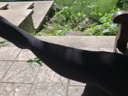 Admiring Shiny Pantyhose/Stockings at the Garden Pond - DutchFootGoddess TikTok