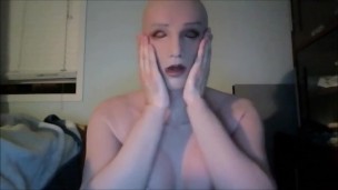 May and May Pt1! Wearing my silicone female suit pieces I put on my female mask May!