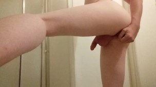 Femboy playing with toy 