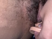 Ebony Milf Fucks Wet Pussy with Dildo