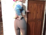 POV Girlfriend pisses herself for you! Pee desperation! 14/16