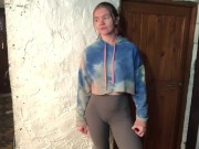 POV Girlfriend pisses herself for you! Pee desperation! 6/16