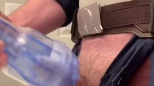 Captain America Cosplayer fucks his fleshlight to celebrate Independence Day