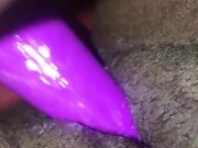 Playing with my hairy pussy  8/16