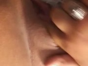 Clit rubbing. Late night toy
