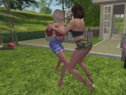 Pantyhose Neighbors Catfight Phantasy 2/16