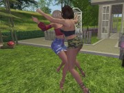 Pantyhose Neighbors Catfight Phantasy 3/16