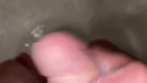White guy big dick shower cum 